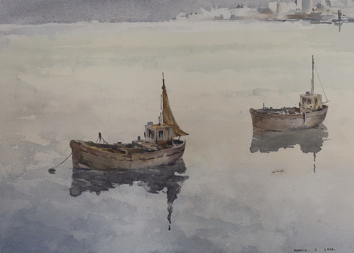 Francis S. Leke (1912-), watercolour, 'Off Falmouth', signed, 25 x 35cm